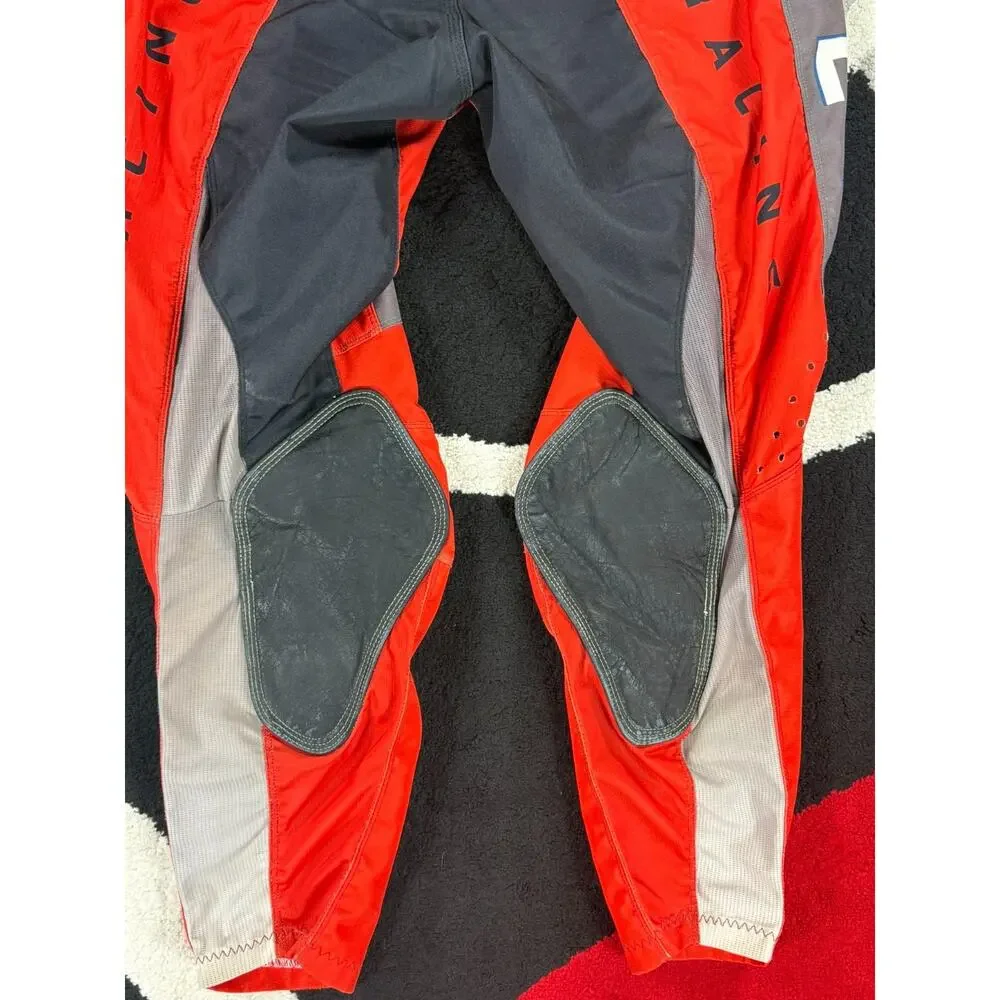 FLY Racing Pants Mens 38x29 Red Gray Kinetic Core Motorcross Padded Riding